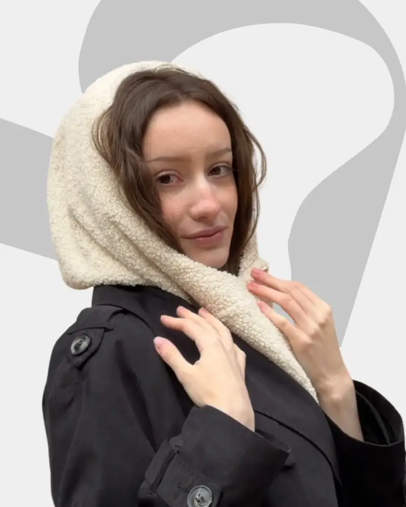 Тёплый капор — Молочный